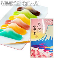 春吉富士 6個入り 小豆 青柚子 ニューサマーオレンジ 富士山羊羹 桜葉 びわ 塩 ギフト 和菓子 お土産 銘…