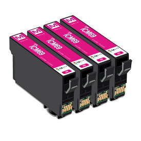 エプソン 互換インクカートリッジ ic69 ICM69-4pk マゼンダ 4個パック 対応プリンター: px-045a px-105 px-047a px-046a px-405a px-435a px-436a px-437a px-505f px-535f 大容量 最新ICチップ搭載 残量表示 インクカートリッジ互換
