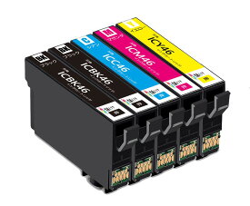 エプソン 互換インクカートリッジ ic46 ic4cl46 4色5本セット ブラック(黒）*2 シアン マゼンダ イエロー 対応プリンター: PX-101 / PX-401A / PX-402A / PX-501A / PX-A620 / PX-A640 / PX-A720 / PX-A740 / PX-FA700 / PX-V780 残量表示icチップ付 プリンターインク
