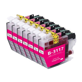 LC3117 ブラザーbrother用互換インクカートリッジLC3117Mマゼンタ7本 プリンターインクタンク 純正と併用可能汎用インク対応機種：MFC-J6980CDW MFC-J6580CDW MFC-J6983CDW MFC-J6583CDW MFC-J5630CDW残量検知搭載/個別包装