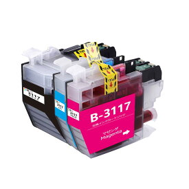 LC3117 ブラザーbrother用互換インクカートリッジLC3117BKブラック1本 LC3117Cシアン1本 LC3117Mマゼンタ1本 合計3本 プリンターインクタンク 純正と併用可能汎用インク対応機種：MFC-J6980CDW MFC-J6580CDW MFC-J6983CDW MFC-J6583CDW MFC-J5630CDW残量検知搭載/個別包装