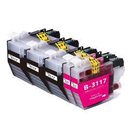 LC3117 ブラザーbrother用互換インクカートリッジLC3117BKブラック3本 LC3117Mマゼンタ2本 合計5本 プリンターインクタンク 純正と併用可能汎用インク対応機種：MFC-J6980CDW MFC-J6580CDW MFC-J6983CDW MFC-J6583CDW MFC-J5630CDW残量検知搭載/個別包装
