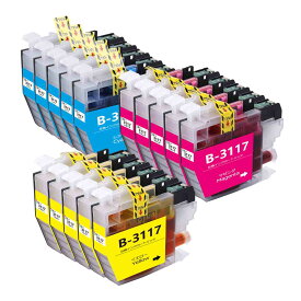 LC3117 ブラザーbrother用互換インクカートリッジLC3117Cシアン LC3117Mマゼンタ LC3117Yイエロー各5本 合計15本 プリンターインクタンク 純正と併用可能汎用インク対応機種：MFC-J6980CDW MFC-J6580CDW MFC-J6983CDW MFC-J6583CDW MFC-J5630CDW残量検知搭載/個別包装