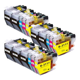 ブラザーbrother用互換インクカートリッジLC3117-4PK*3+黒4本計16本LC3117BKブラック*7 LC3117Cシアン LC3117Mマゼンタ LC3117Yイエロー各3本プリンターインクタンク 純正と併用可能汎用インク対応機種：MFC-J6980CDW MFC-J6580CDW MFC-J6983CDW MFC-J6583CDW MFC-J5630CDW