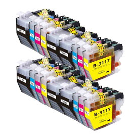 ブラザーbrother用互換インクカートリッジLC3117-4PK*4+黒2本計18本LC3117BKブラック*6 LC3117Cシアン LC3117Mマゼンタ LC3117Yイエロー各4本 プリンターインクタンク 純正と併用可能汎用インク対応機種：MFC-J6980CDW MFC-J6580CDW MFC-J6983CDW MFC-J6583CDW MFC-J5630CDW