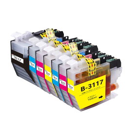 LC3117 ブラザーbrother用互換インクカートリッジLC3117BKブラック*1 LC3117Cシアン LC3117Mマゼンタ LC3117Yイエロー各2本合計7本 プリンターインクタンク 純正と併用可能汎用インク対応機種：MFC-J6980CDW MFC-J6580CDW MFC-J6983CDW MFC-J6583CDW MFC-J5630CDW