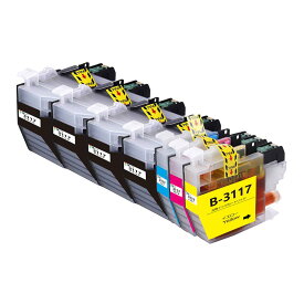ブラザーbrother用互換インクカートリッジLC3117-4PK+黒3本計7本 (LC3117BKブラック*4 LC3117Cシアン LC3117Mマゼンタ LC3117Yイエロー各1本) プリンターインクタンク 純正と併用可能汎用インク対応機種：MFC-J6980CDW MFC-J6580CDW MFC-J6983CDW MFC-J6583CDW MFC-J5630CDW