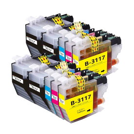 ブラザーbrother用互換インクカートリッジLC3117-4PK*2+黒2本計10本LC3117BKブラック*4 LC3117Cシアン LC3117Mマゼンタ LC3117Yイエロー各2本) プリンターインクタンク 純正と併用可能汎用インク対応機種：MFC-J6980CDW MFC-J6580CDW MFC-J6983CDW MFC-J6583CDW MFC-J5630CDW
