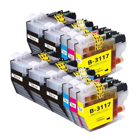 ブラザーbrother用互換インクカートリッジLC3117-4PK*2+黒3本計11本LC3117BKブラック*5 LC3117Cシアン LC3117Mマゼンタ LC3117Yイエロー各2本 プリンターインクタンク 純正と併用可能汎用インク対応機種：MFC-J6980CDW MFC-J6580CDW MFC-J6983CDW MFC-J6583CDW MFC-J5630CDW