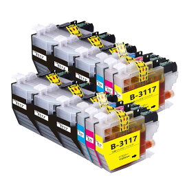 ブラザーbrother用互換インクカートリッジLC3117-4PK*2+黒4本計12本LC3117BKブラック*6 LC3117Cシアン LC3117Mマゼンタ LC3117Yイエロー各2本プリンターインクタンク 純正と併用可能汎用インク対応機種：MFC-J6980CDW MFC-J6580CDW MFC-J6983CDW MFC-J6583CDW MFC-J5630CDW