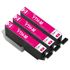 YTH互換インクカートリッジYTH-Mマゼンタ3本セットよっと ヨットEPエプソンYTHインク 適合機種: EP-10VA,EP-30VA ICチップ対応 残量表示あり YTH インクカートリッジ互換