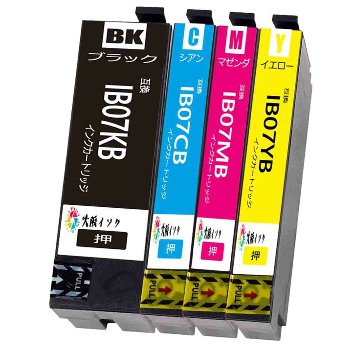 楽天市場】IB07CL4B 4色4本セット (KB/CB/MB/YB) 互換インク  