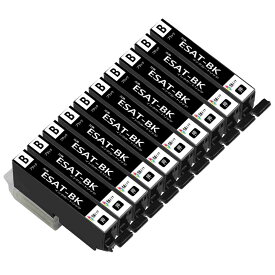 SAT-6CLエプソン互換インクカートリッジSAT EPSON SAT-BKブラック黒10本 インクタンク 汎用インク目印:さつまいも サツマイモ対応プリンター:EP-712A EP-713A EP-714A EP-715A EP-812A EP-813A EP-814A EP-815A最新型ICチップ付き/残量表示機能/個別包装/大容量