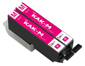 互換インクカートリッジ KAK-MマゼンタMagenta 2本セット 目印:カキゴオリエプソン用プリンターインクタンク 対応機種:EP-717A EP-817A 純正と併用可能汎用インク増量版 残量表示機能付 ICチップあり エプソン インクタンク プリンターインク　汎用インク