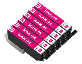 互換インクカートリッジ KAK-MマゼンタMagenta 6本セット 目印:カキゴオリエプソン用プリンターインクタンク 対応機種:EP-717A EP-817A 純正と併用可能汎用インク増量版 残量表示機能付 ICチップあり エプソン インクタンク プリンターインク汎用互換インクカートリッジ