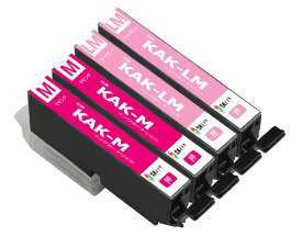 KAK-6CL互換インクカートリッジKAK-MマゼンタMagenta KAK-LMライトマゼンタ各2本計4個 エプソン用プリンターインクタンク 純正と併用可能汎用インク 対応プリンター:EP-717A EP-817A 残量表示機能付 ICチップあり エプソン Epson用インクタンク プリンターインク　汎用インク