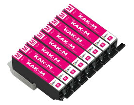 KAK-6CL互換インクカートリッジKAK-MマゼンタMagenta8本セットエプソン用プリンターインクタンク 純正と併用可能汎用インク 対応プリンター:EP-717A EP-817A 残量表示機能付 ICチップあり 個別包装 国際認証 エプソン Epson用インクタンク プリンターインク　汎用インク