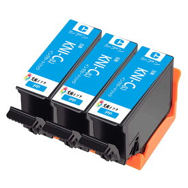 互換インクカートリッジ KNI-C-LシアンCyan 3本セット 目印:カニエプソン用プリンターインクタンク 対応機種:EP-887AB EP-887AP EP-887AW 純正と併用可能汎用インク増量版 残量表示機能付 ICチップありエプソン用プリンターインクタンク 純正と併用可能汎用インク