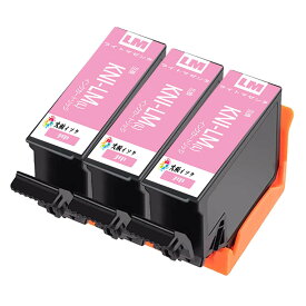 互換インクカートリッジ KNI-LM-Lライトマゼンタ 3本セット 目印:カニエプソン用プリンターインクタンク 対応機種:EP-887AB EP-887AP EP-887AW 純正と併用可能汎用インク増量版 残量表示機能付 ICチップありエプソン用プリンターインクタンク 純正と併用可能汎用インク
