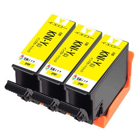 互換インクカートリッジ KNI-Y-LイエローYellow 3本セット 目印:カニエプソン用プリンターインクタンク 対応機種:EP-887AB EP-887AP EP-887AW 純正と併用可能汎用インク増量版 残量表示機能付 ICチップありエプソン用プリンターインクタンク 純正と併用可能汎用インク