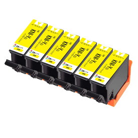 KNI-6CL-L互換インクカートリッジKNI-Y-LイエローYellow6本セット エプソン用プリンターインクタンク 純正と併用可能汎用インク 対応プリンター:EP-887AB EP-887AP EP-887AW 残量表示機能付 ICチップあり 個別包装 国際認証エプソン用プリンターインクタンク 純正と併用可能