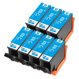 KNI-6CL-L互換インクカートリッジKNI-C-LシアンCyan7本セット 目印:カニエプソン用プリンターインクタンク 対応機種:EP-887AB EP-887AP EP-887AW 純正と併用可能汎用インク増量版 残量表示機能付 ICチップありエプソン用プリンターインクタンク 純正と併用可能汎用インク