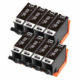 互換インクカートリッジ KNI-BK-Lブラック黒Black 8本セット 目印:カニエプソン用プリンターインクタンク 対応機種:EP-887AB EP-887AP EP-887AW 純正と併用可能汎用インク増量版 残量表示機能付 ICチップありエプソン用プリンターインクタンク 純正と併用可能汎用インク
