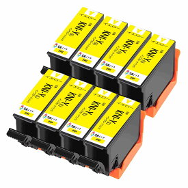 KNI-6CL-L互換インクカートリッジKNI-Y-LイエローYellow8本セット 目印:カニエプソン用プリンターインクタンク 対応機種:EP-887AB EP-887AP EP-887AW 純正と併用可能汎用インク増量版 残量表示機能付 ICチップ付エプソン用プリンターインクタンク 純正と併用可能汎用インク