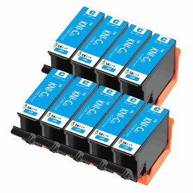 KNI-6CL-L互換インクカートリッジKNI-C-LシアンCyan9本セット 目印:カニエプソン用プリンターインクタンク 対応機種:EP-887AB EP-887AP EP-887AW 純正と併用可能汎用インク増量版 残量表示機能付 ICチップありエプソン用プリンターインクタンク 純正と併用可能汎用インク