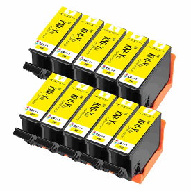 KNI-6CL-L互換インクカートリッジKNI-Y-LイエローYellow10本セット 目印:カニエプソン用プリンターインクタンク 対応機種:EP-887AB EP-887AP EP-887AW 純正と併用可能汎用インク増量版 残量表示機能付 ICチップ付エプソン用プリンターインクタンク 純正と併用可能汎用インク