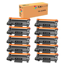 ブラザー用TN-32JXXL互換トナーカートリッジ Brother対応汎用トナーTN32JXXL 10本セット 対応機種：DCP-L2660DW DCP-L2600DW FAX-L2800DW HL-L2460DW HL-L2400D MFC-L2880DW MFC-L2860DW増量タイプ高発色 個別包装 国際認証大阪インクTN-32JXXL BKの印刷枚数：約5000枚/本