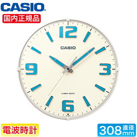 CASIO カシオ 電波掛時計 ホワイト 電波掛け時計 電波時計 壁掛け IQ-1009J-7JF