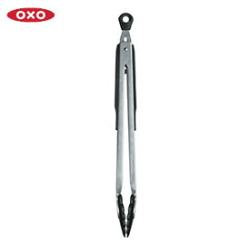 トング OXO オクソー ナイロンヘッドロックトング 中 34cm シルバー 1054628 調理用トング キッチントング 取り分けトング 盛り付けトング 揚げ物 食洗機対応 ロック機能付き 耐熱 長め ロング キッチンツール 調理 料理 盛り付け 取り分け キャンプ シンプル おしゃれ 人気