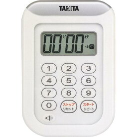 タニタ TANITA キッチンタイマー デジタル 丸洗いタイマー100分計 ホワイト TD-378-WH