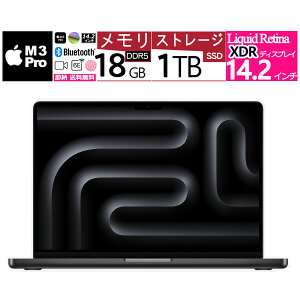 Vi Apple Mac m[g(MacBook) 14.2 C` MacBook Pro Liquid Retina XDRfBXvC 14.2 MRX43JA/A [Xy[XubN] Apple M3 Pro`bv 12RA :18GBXg[W:SSDF1TB Wi-Fi 6 wifi6yUSL[{[hz