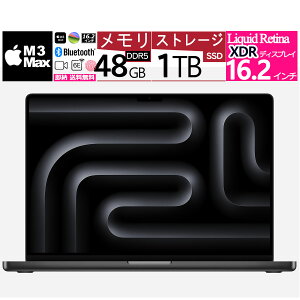 Vi Apple Mac m[g(MacBook) 16.2 C` MacBook Pro Liquid Retina XDRfBXvC 16.2 MUW63JA/A [Xy[XubN] Apple M3 Max`bv 16RA :48GBXg[W:SSDF1TB Wi-Fi 6 wifi6yUSL[{[hz