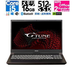 �Q�[�~���O�E�m�[�g�p�\�R���Emouse G-Tune EGPN510G165S5�EGeforce GTX1650Ti�E15.6 �^�Eintel Core i5�E16GB �������E512GB SSD�EWeb�J���� �EWi-Fi 6�Ή�