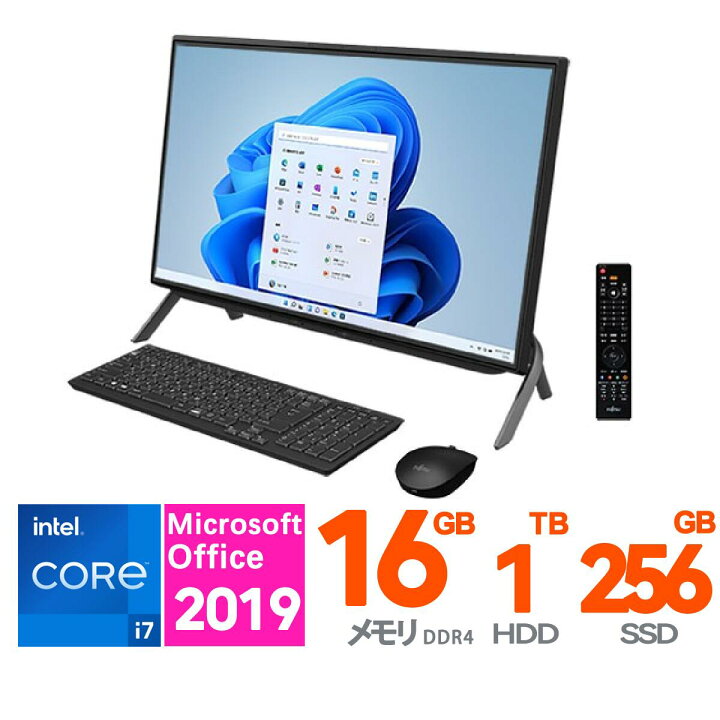楽天市場】TV機能 富士通 デスクトップパソコン 23.8 型(インチ) 第11 
