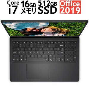 �V�i DELL Inspiron 15 �m�[�g�p�\�R�� 15.6�C���` ��12���� Intel Core i7�^������16GB�^SSD512GB �w��F�� 120Hz �f�B�X�v���C Wi-Fi 6 �J�[�{���u���b�N Office2019