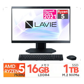 NEC 23.8型 LAVIE A23 PC-A2356GAB-J AMD Ryzen 5 メモリ：16GB SSD：1TB デスクトップパソコン Windows 液晶一体 メーカー再生品(新品同様)
