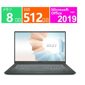 MSI 15.6型 Modern-15-A10M-478JP 第10世代 インテル Core i3 10110U(Comet Lake) 2.1GHz/2コア メモリ：8GB M.2 SSD：512GB ノートパソコン,ノートPC Win10 Office2019 新品(開封未使用品)