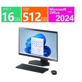 NEC デスクトップパソコン 23.8 型(インチ) LAVIE A23 A2355/JAB PC-A2355JAB [ファインブラック] 第13世代 インテル Core i5 1335U(Raptor Lake) メモリ：16GB SSD：512GB Windows 11 Home Office付き 展示品