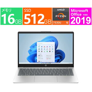 ���[ �V�i Office2019 HP 14�^ �t��HD IPS�p�l������ AMD Ryzen 5 7530U 2GHz/6�R�A �������F16GB M.2 SSD�F512GB �m�[�g�p�\�R��,���o�C���m�[�g,�m�[�gPC Windows 11 Home �w��F�� Wi-Fi 6 Web�J���� Bluetooth5.3 ���[