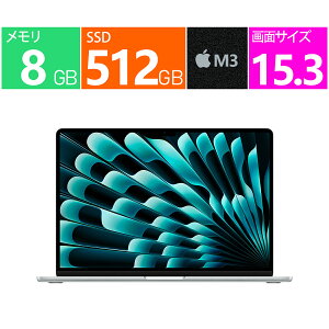 �V�i Apple Mac �m�[�g(MacBook) 15.3 �C���` MacBook Air Liquid Retina�f�B�X�v���C 15.3 MRYQ3JA/A [�V���o�[] Apple M3�`�b�v 8�R�A ������:8GB�X�g���[�W:SSD�F512GB Wi-Fi 6 wifi6�yUS�L�[�{�[�h�z