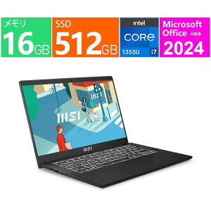 �V�i MSI �m�[�g�p�\�R�� 14 �^(�C���`) Modern-14-C13M-5038JP [�N���V�b�N�u���b�N] ��13���� �C���e�� Core i7 1355U(Raptor Lake) 10�R�A ������:16GB(DDR4) �X�g���[�W:M.2 SSD�F512GB Windows 11 Home Wi-Fi 6 windows11wifi6 
