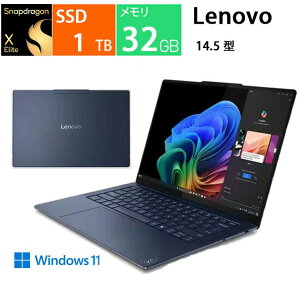 �V�i Lenovo �m�[�g�p�\�R�� 14.5 �^(�C���`) Lenovo Yoga Slim 7x Gen 9 83ED000QJP [�R�Y�~�b�N�u���[] Snapdragon X Elite X1E-78-100 12�R�A �������F32GB M.2 SSD�F1TB Windows 11 Home