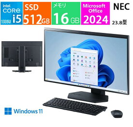 NEC デスクトップパソコン 23.8 型(インチ) LAVIE A23 A2355/JAB PC-A2355JAB [ファインブラック] 第13世代 インテル Core i5 1335U(Raptor Lake) メモリ：16GB SSD：512GB Windows 11 Home Office付き 展示品