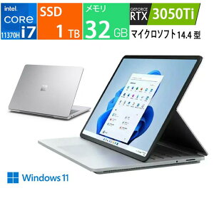 �V�i �}�C�N���\�t�g �m�[�g�p�\�R�� �R���o�[�`�u�� 14.4 �^(�C���`) Surface Laptop Studio ADI-00018 [�v���`�i] ��11���� �C���e�� Core i7 11370H(Tiger Lake) 3.3GHz/4�R�A �������F32GB SSD�F1TB Windows 11 Pro �ۏ�3