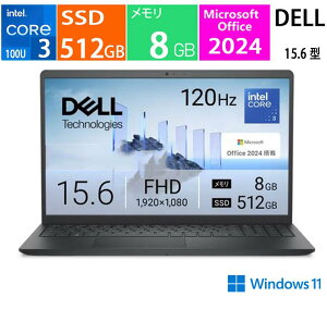 �V�i Dell 15 DC15250 ND25-GHM3B [�J�[�{���u���b�N], CPU �C���e�� Core 3 100U, ������:8 GB, �X�g���[�W:SSD:512GB, Microsoft 365, Windows 11