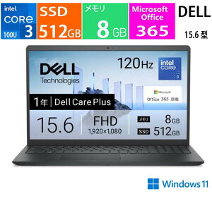 �V�i Dell 15 DC15250 ND25-GHM3B [�J�[�{���u���b�N], CPU �C���e�� Core 3 100U, ������:8 GB, �X�g���[�W:SSD:512GB, Microsoft 365, Windows 11